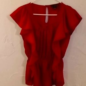 Beautiful Red Willi Smith blouse